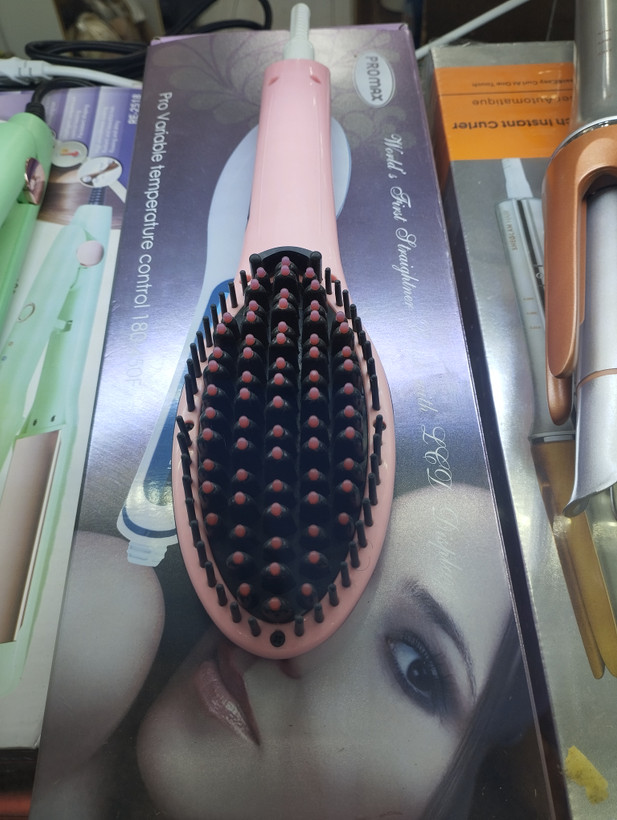 برس حرارتی مو پرومکس مدل 9066 سیم چرخشی دما 150 تا 450 درجه فارنهای